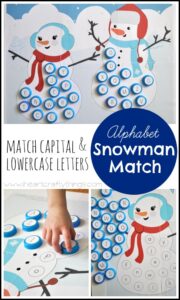Alphabet Snowman Match